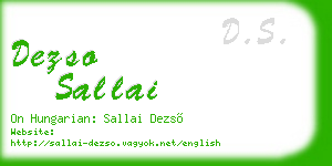 dezso sallai business card